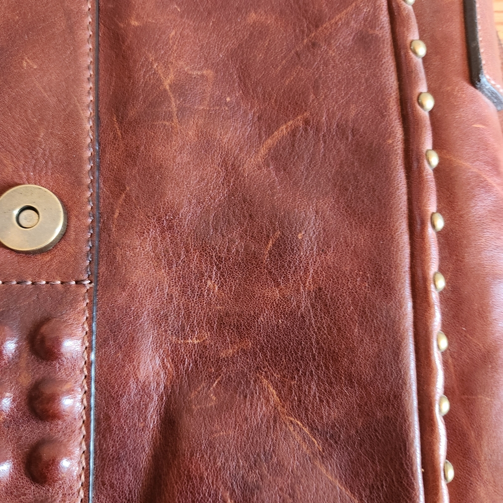 Frye Brown Leather Crossbody Shoulder Bag - Picture 14 of 16